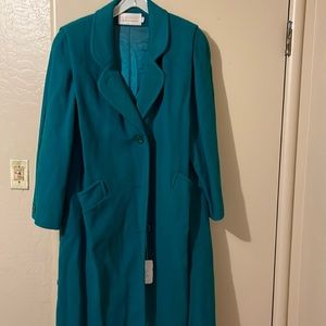 Long green coat
